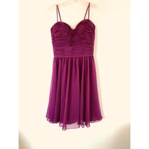 Mori Lee magenta poly dress 6